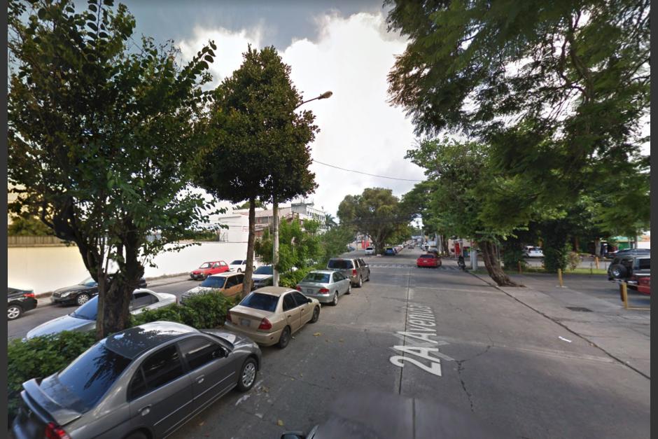 El incidente complica la movilidad en este sector de la zona 9.. (Foto: Google Maps)