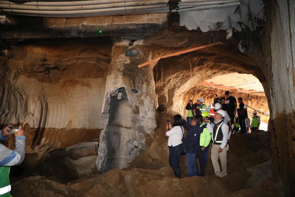 Las autoridades municipales realizaron una supervisión para determinar los avances del viaducto en la zona 12. (Foto: Muni Guate)