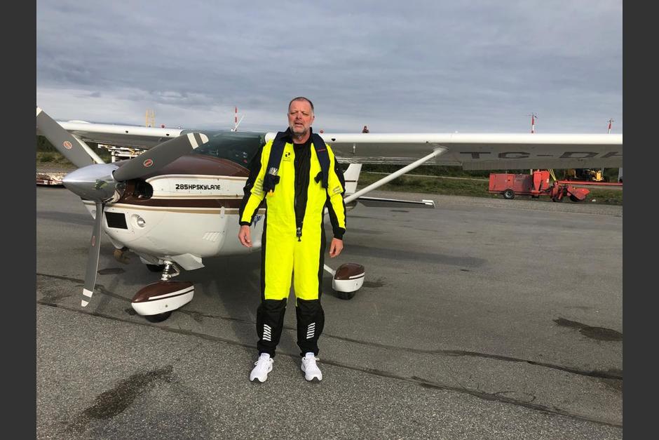 El piloto aviador Mathias Rehe inici&oacute; una vuelta al mundo desde Guatemala. (Foto: Aeroclub)