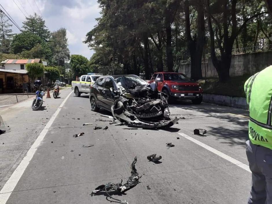 Pablo Aguilar futbolista guatemalteco sufrió un accidente de tránsito cuando volv&iacute;a de entrenarse con Antigua GFC. (Foto: NotiPrensa)