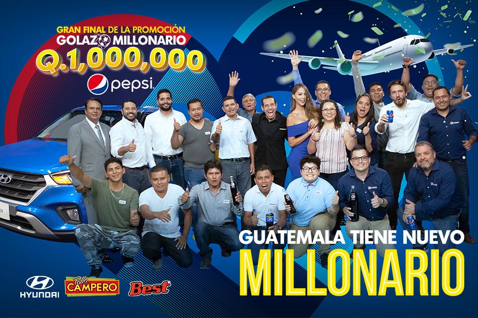 El afortunado ganador fue el protagonista del esperado cierre de la gran promoción: Golazo Millonario de Pepsi. (Foto: cortesía)