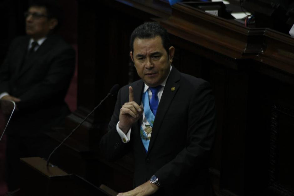 Jimmy Morales pidi&oacute; que se investigara a Acci&oacute;n Ciudadana por recibir fondos del IGSS. El fundador de dicha entidad denunci&oacute; al mandatario. (Foto: Wilder L&oacute;pez/Soy502)