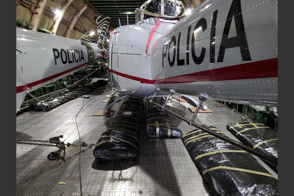EE.UU., donó a Guatemala cinco helicópteros. (Foto: cortesía PNC)&nbsp;