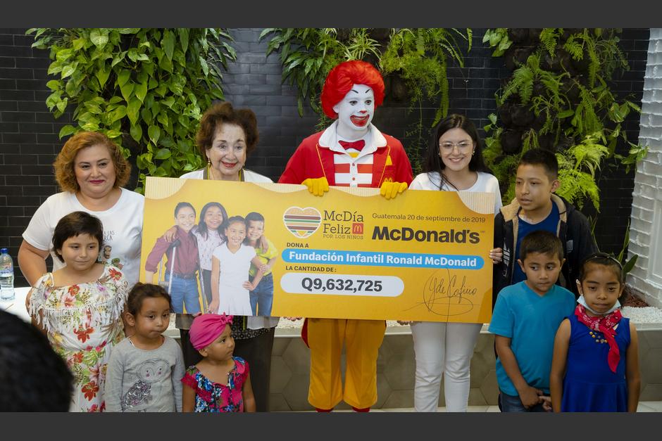 Unos Q9,632,725 recibió la Fundación Infantil Ronald McDonald para las casas Ronald McDonald. (Foto: George Rojas/Soy502)
