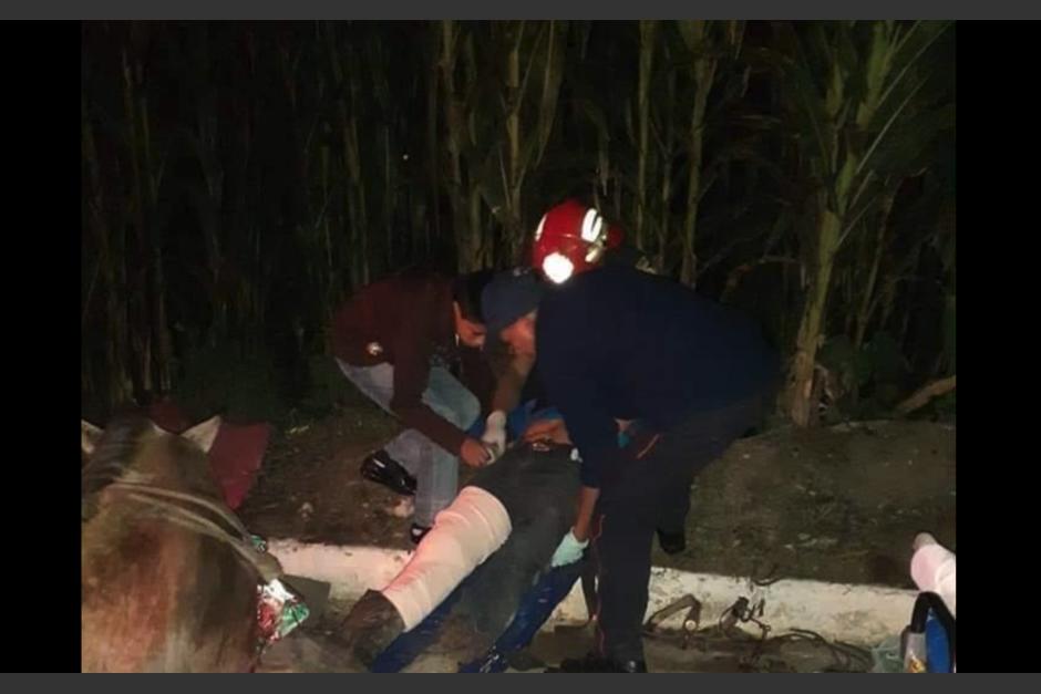 Los hombres resultaron con varias fracturas. (Foto: CBMD)&nbsp;