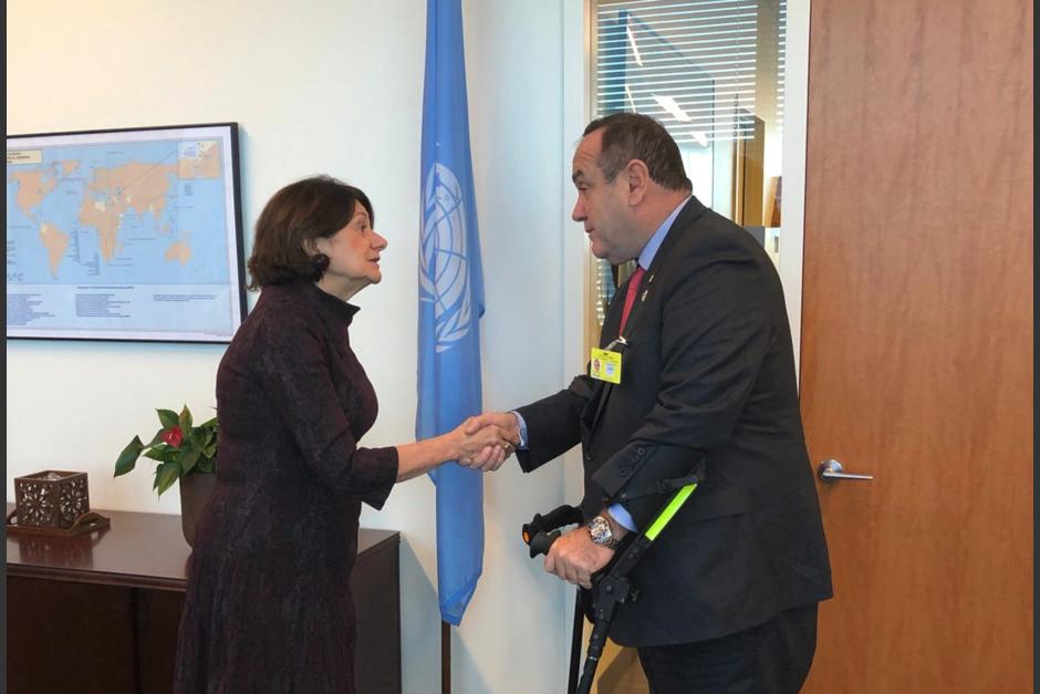 El presidente Electo, Alejandro Giammattei, se reuni&oacute; con la subsecretaria General de la ONU para Asuntos Pol&iacute;ticos y de Consolidaci&oacute;n de la Paz, Rosemary DiCarlo. (Foto: ONU)