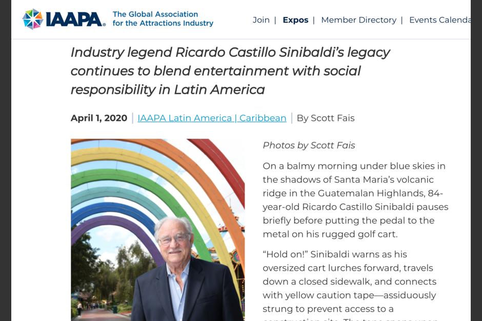 Art&iacute;culo publicado este mes y colocado en las redes sociales de IAAPA. (Foto cortes&iacute;a: www.iaapa.org)