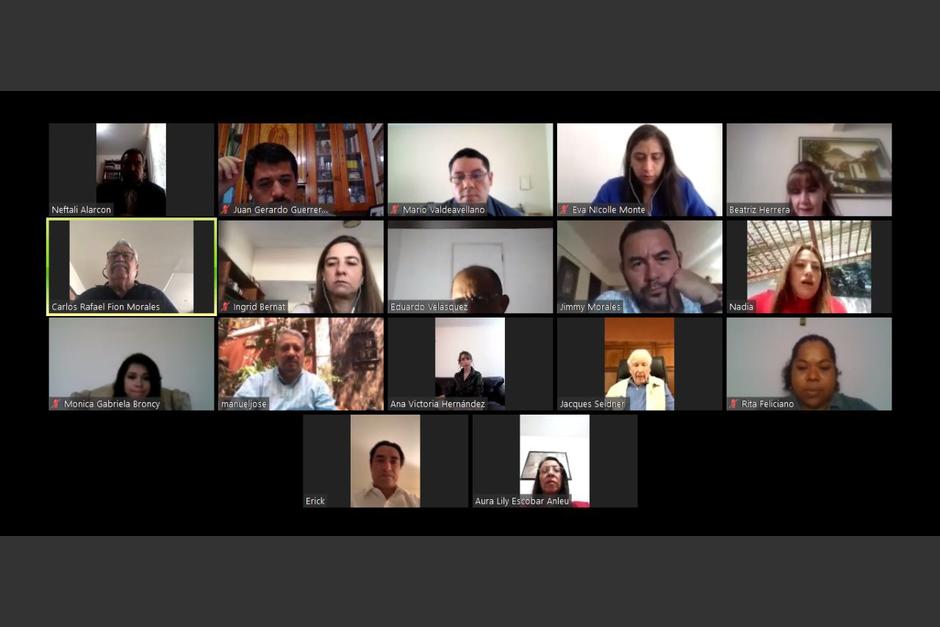 La reunión virtual del Parlacen se efectuó este lunes. (Foto: Parlacen)