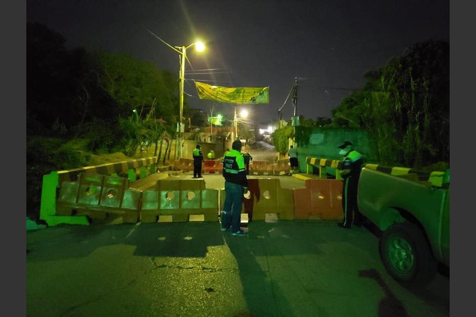 Vista de aislamiento impuesto a San Juan del Obispo, Sacatepéquez, después que una persona resultara contagiada con covid-19. (Foto:&nbsp;Facebook Ayuntamiento de la Antigua Guatemala)&nbsp;