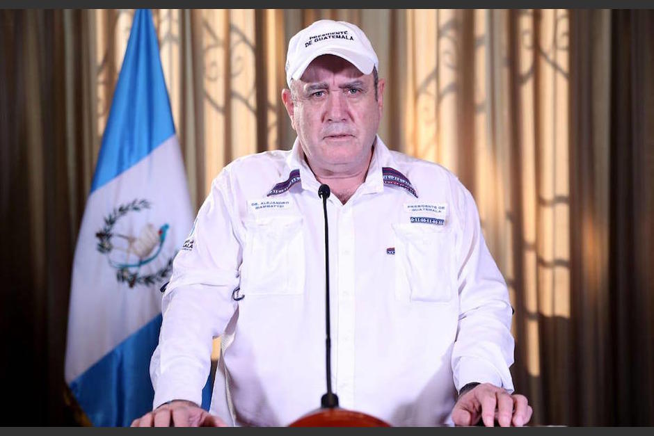 El presidente Alejandro Giammattei se dirigió a la nación este jueves. (Foto: SCSP)