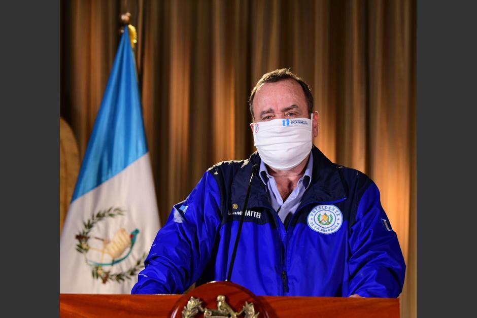 El presidente Alejandro Giammattei se dirigi&oacute; en un nuevo mensaje a la naci&oacute;n. (Foto: SCSP)