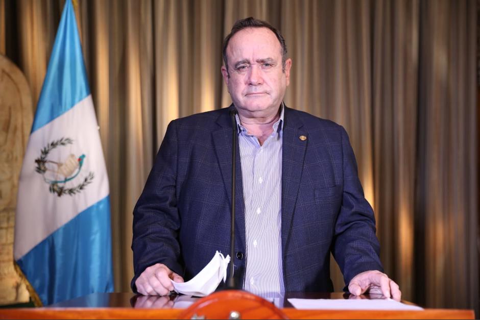 El presidente Alejandro Giammattei ofreció un nuevo mensaje para actualizar datos del Covid-19. (Foto: SCSP)