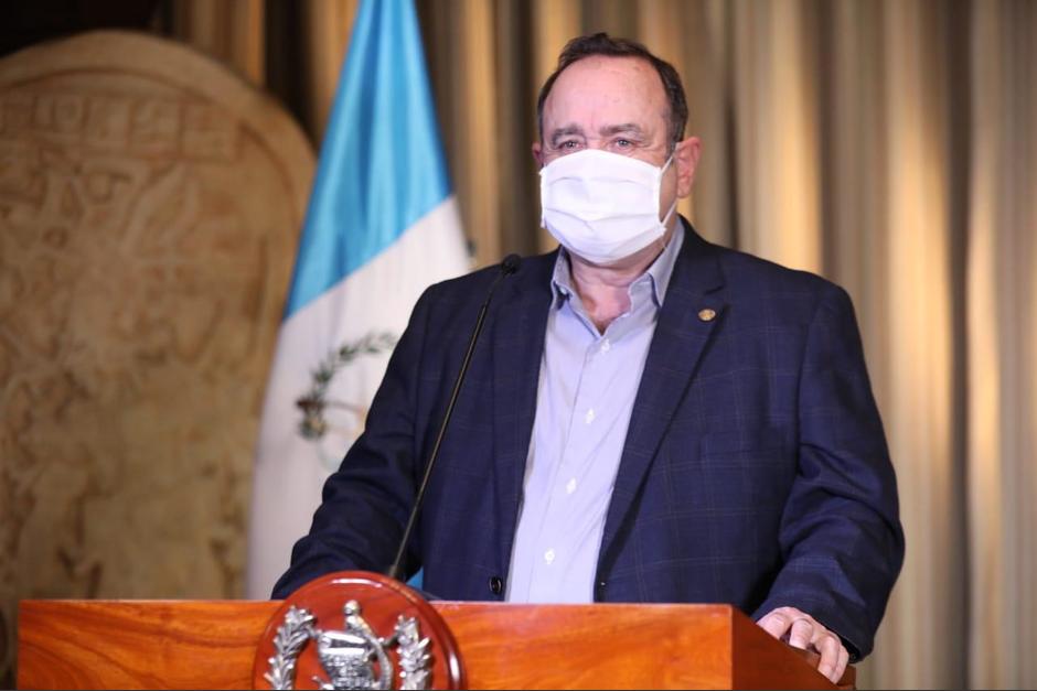 El presidente Alejandro Giammattei actualiz&oacute; datos de contagio en el pa&iacute;s. (Foto: SCSP)