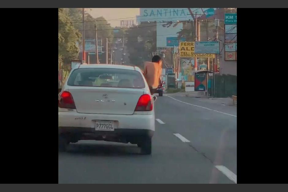 El incidente se produjo al final de la tarde del 1 de agosto en la Carretera a El Salvador. (Captura Video)