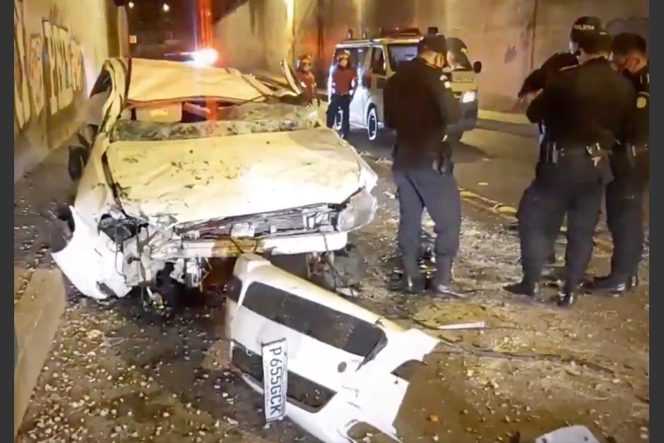 El incidente se produjo en el viaducto que conecta las zonas 3 y 8. (Foto: Bomberos Municipales)