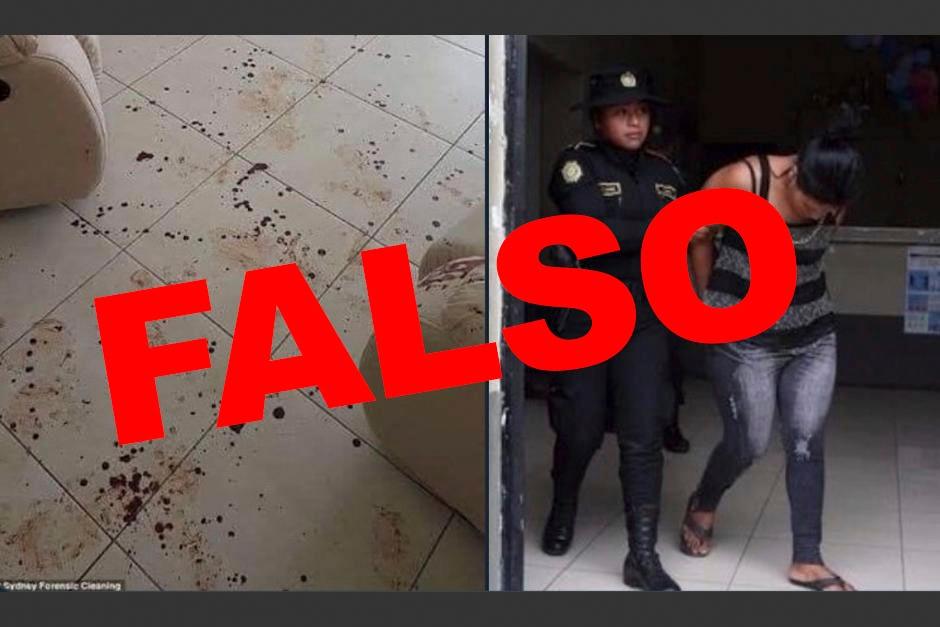 La información es acompañada de dos fotografías en la que aseguran que la mujer fue capturada. (Foto: Occidente informa)