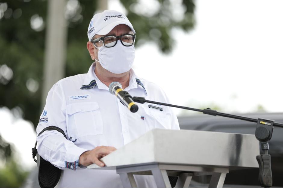 El presidente Alejandro Giammattei realizó el viernes una gira de trabajo que lo llevó a Jalapa&nbsp; y Petén. (Foto: Presidencia)&nbsp;