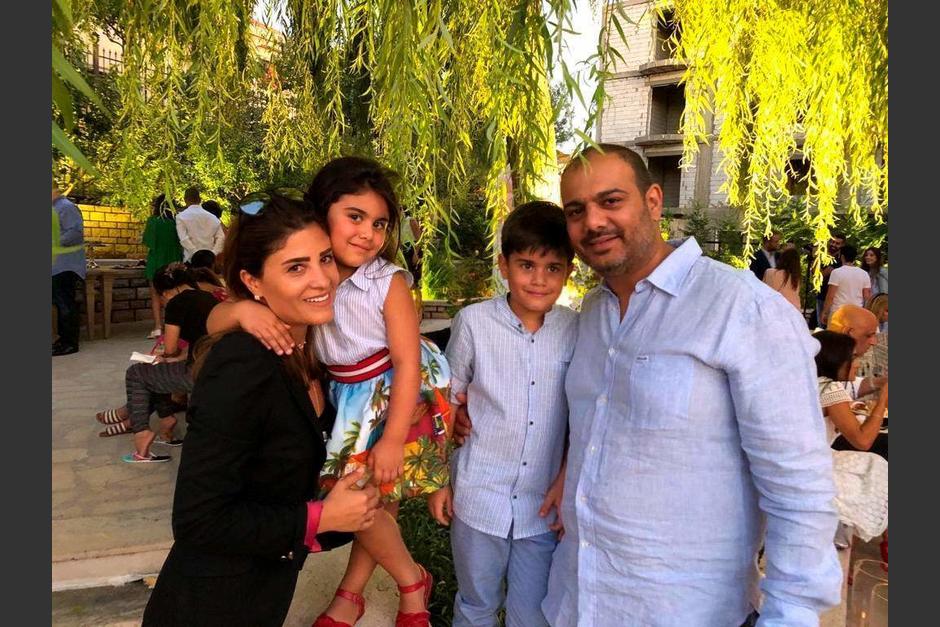 Soha y Jihad, junto a sus dos hijos. (Foto: Soha Saade)