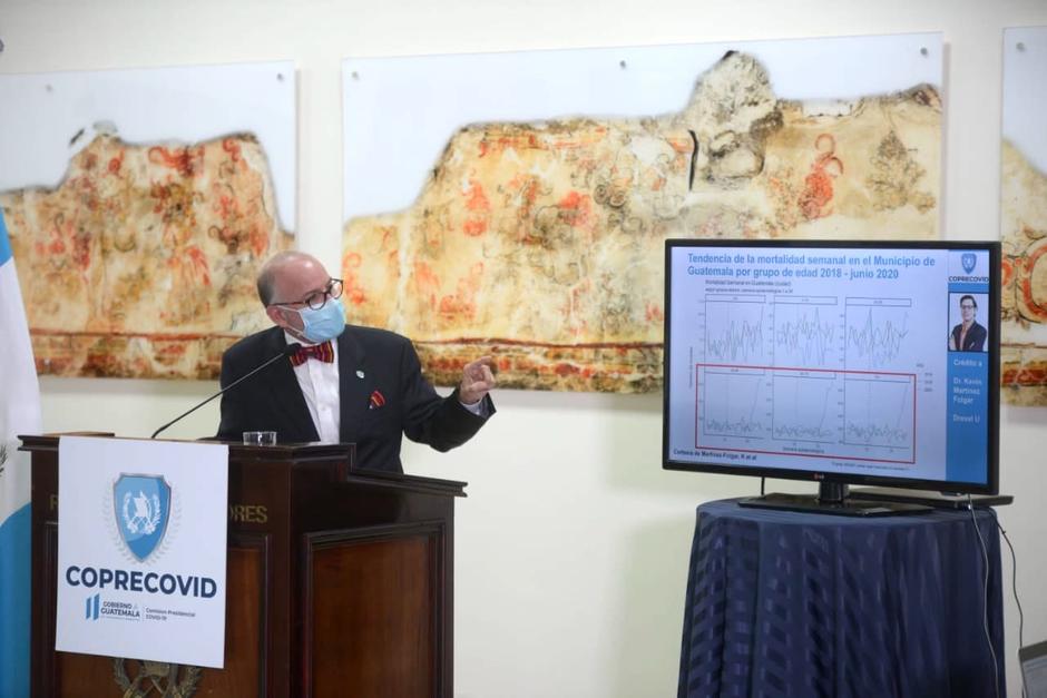 El director de la Coprecovid, Edwin Asturias, ofreció una conferencia de prensa donde habló de posibles incrementos del virus en el área rural. (Foto: Wilder López/Soy502)