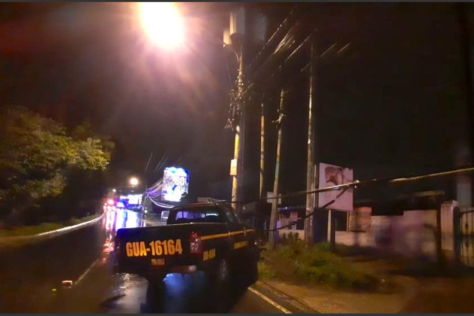 Dos patrullas protagonizaron un accidente en ciudad San Crist&oacute;bal durante noche del jueves. (Foto: Muni Mixco)