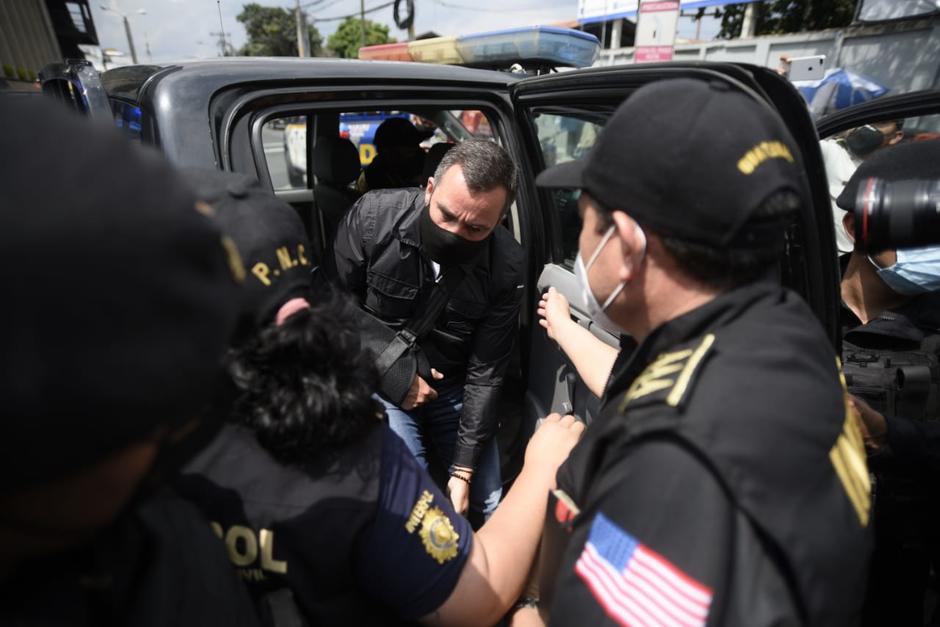 Sinibaldi no utilizó esposas este lunes debido a una supuesta lesión en el hombro. (Foto: Wilder López/Soy502)