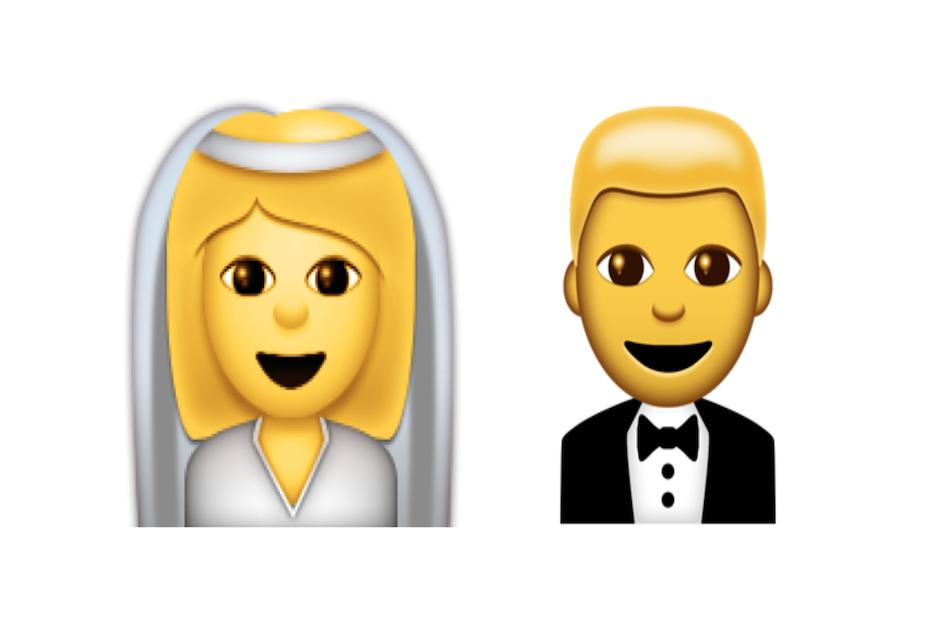 Entre los nuevos emojis se encuentran hombres y mujeres en trajes de novio o de novia. (Foto: Pinterest)