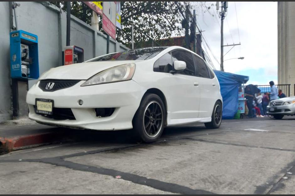 Los agentes lograron copar al ladr&oacute;n en la calzada Atanasio Tzul tras varios minutos de persecuci&oacute;n. (Foto: PNC)