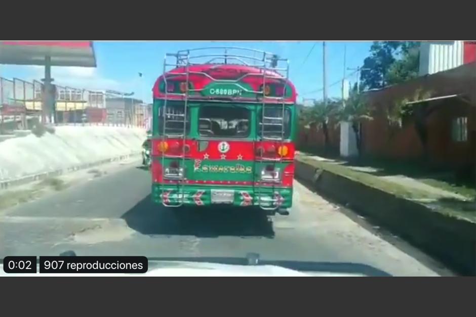 La unidad de Provial dio persecución a la denuncia de los internautas. (Captura Video)