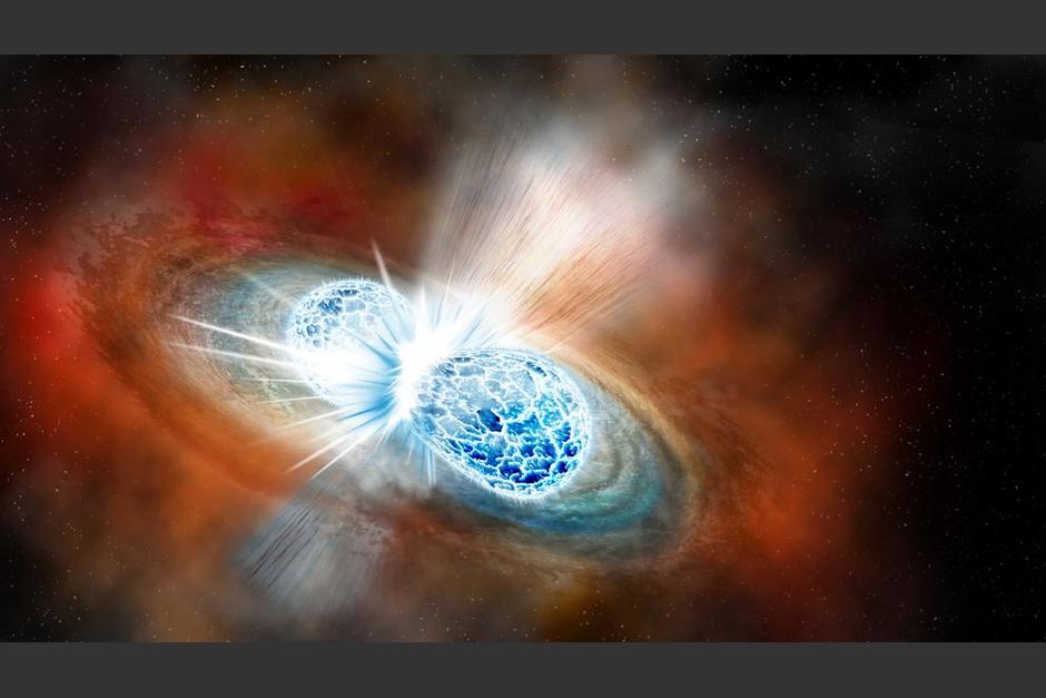 Chocar&aacute;n dos estrellas y durante varios d&iacute;as ser&aacute; visible desde la Tierra. (Ilustraci&oacute;n Vanguardia)