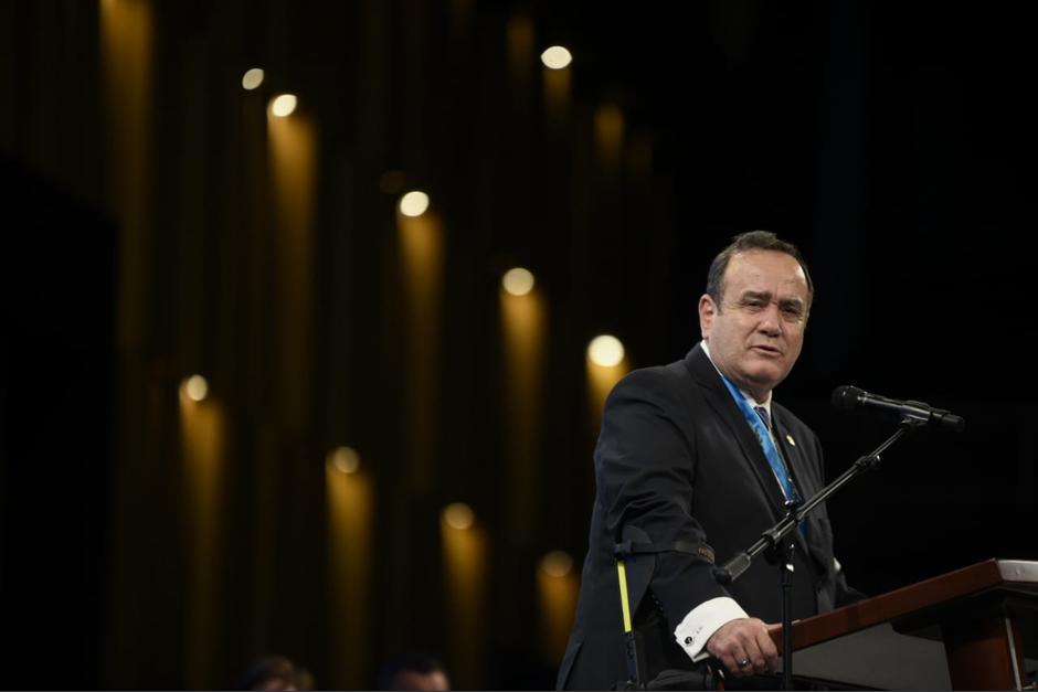 El presidente Alejandro Giammattei explicó cómo funcionará la Comisión contra la Corrupción que prometió. (Foto: Wilder López/Soy502)