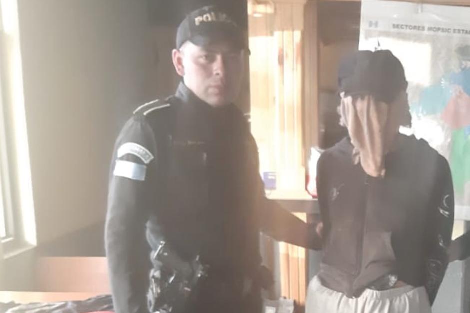 El hombre enmascarado pudo ser capturado (Foto: PNC)&nbsp;