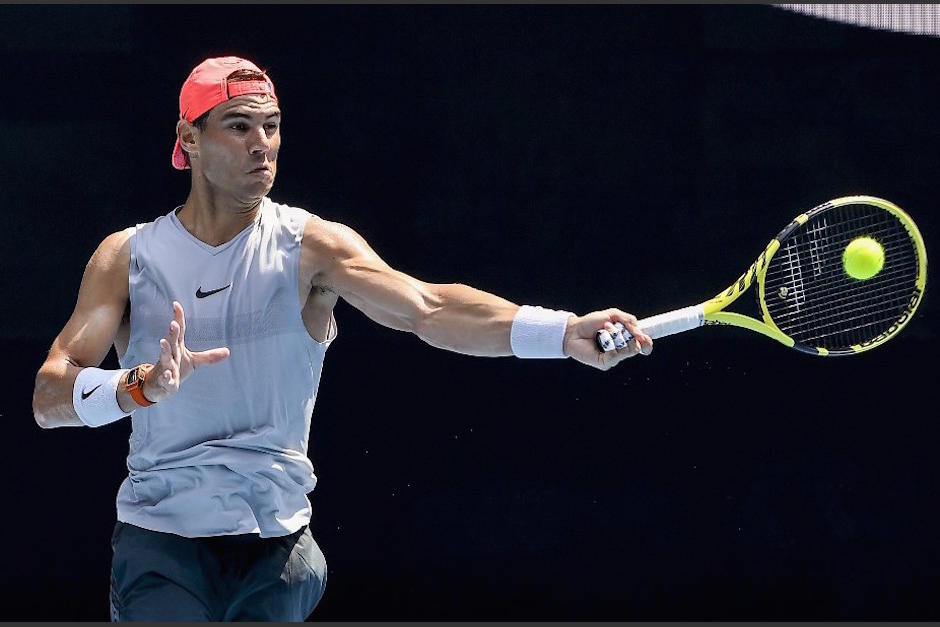 Rafael Nadal durante los entrenamientos en el Australian Open 2020. (Foto: AFP)