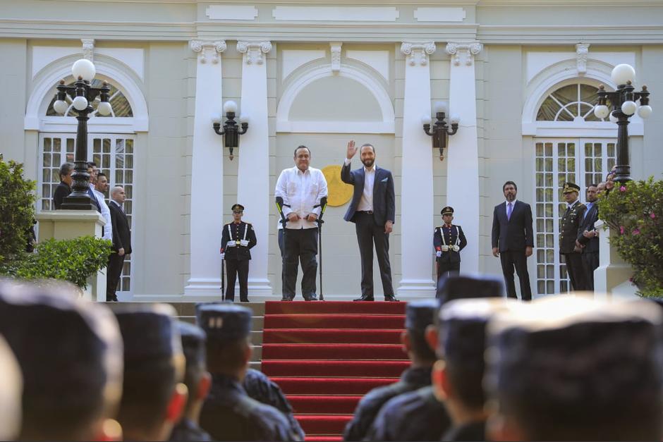 Los presidentes de Guatemala, Alejandro Giammattei, y de El Salvador, Nayib Bukele, se reunieron este lunes. (Foto: Presidencia SV)