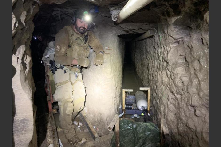 El t&uacute;nel casi alcanzaba los dos kil&oacute;metros de largo que un&iacute;an las dos naciones. (Foto: CBP)