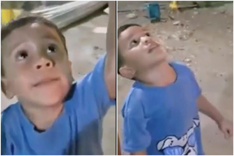 El menor estaba convencido que su mam&aacute; lo estaba viendo desde el cielo y el quiso expresarle su cari&ntilde;o. (Captura video)