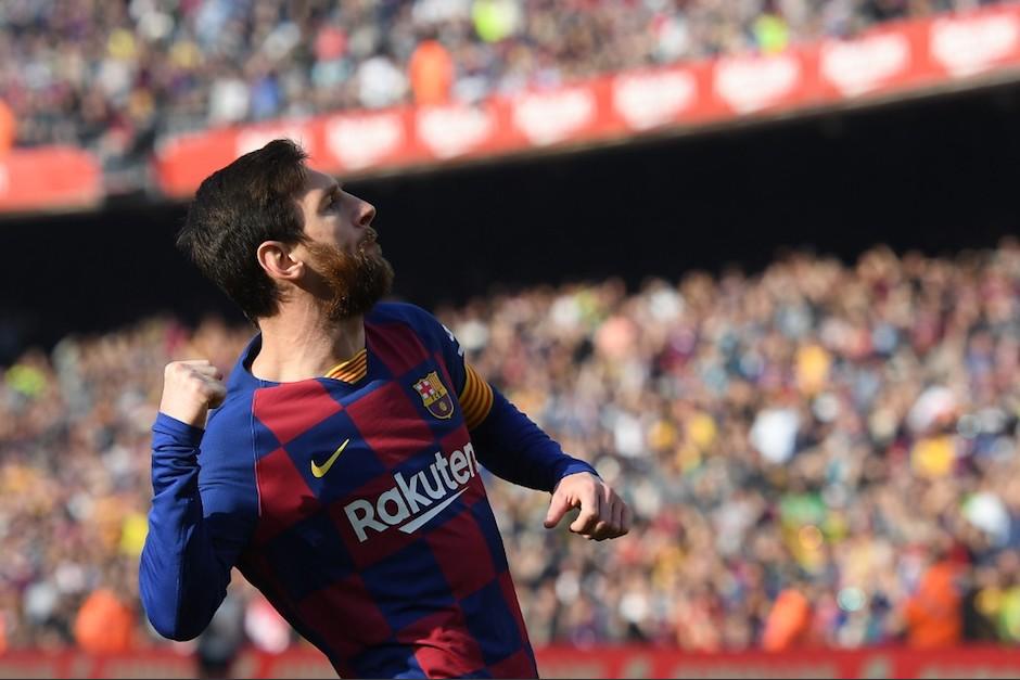 Messi festeja uno de los cuatro goles que convirti&oacute; en el partido del Barcelona ante el Eibar. (Foto: AFP)