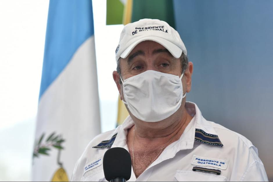 El presidente Alejandro Giammattei reaccionó sobre el conflicto que existe entre el Congreso, la CSJ y la CC.&nbsp; &nbsp;(Foto: Presidencia)