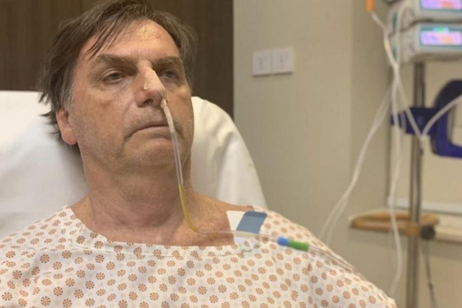 Bolsonaro durante su estadía en un hospital en 2019. (Foto: redes sociales)&nbsp;