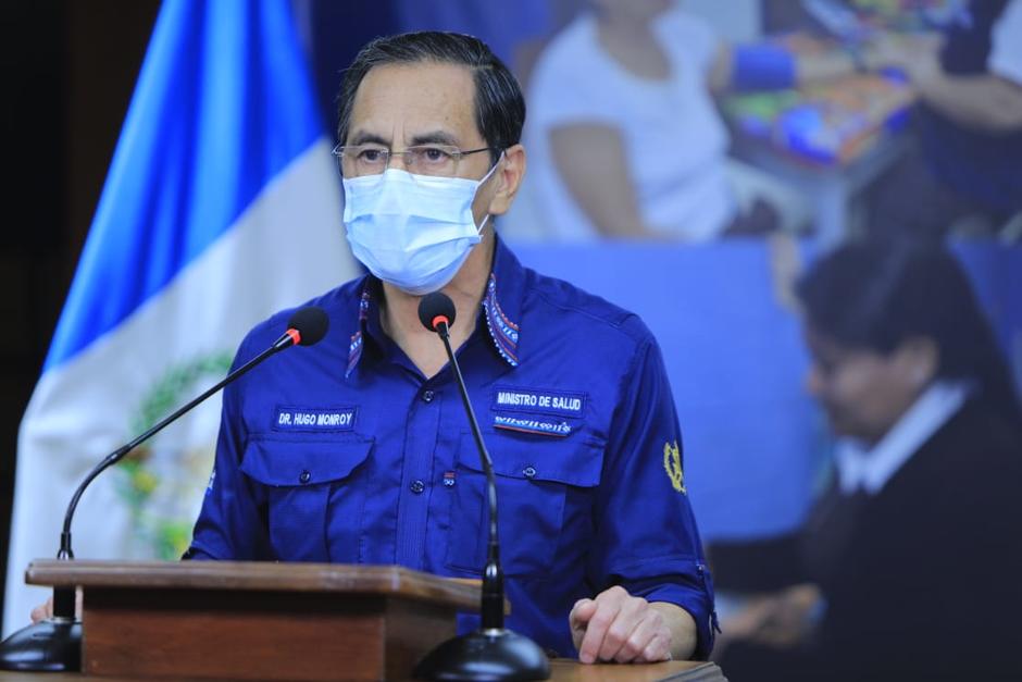 El ministro de Salud, Hugo Monroy, ofreció esta noche una conferencia de prensa virtual. (Foto: MSPAS)