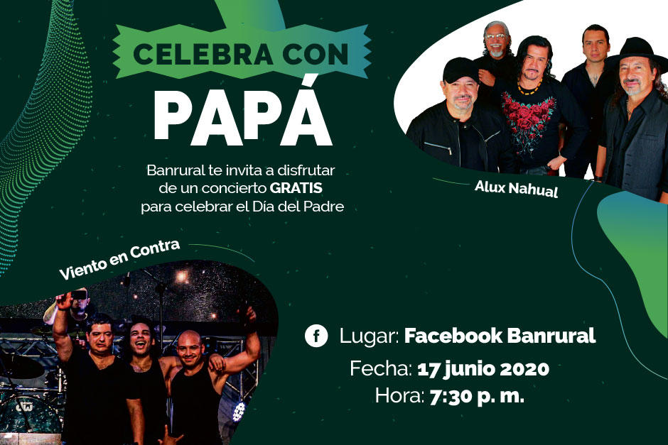 La actividad virtual contar&aacute; con la participaci&oacute;n de Viento en Contra y Alux Nahual. (Imagen cortes&iacute;a: Banrural)