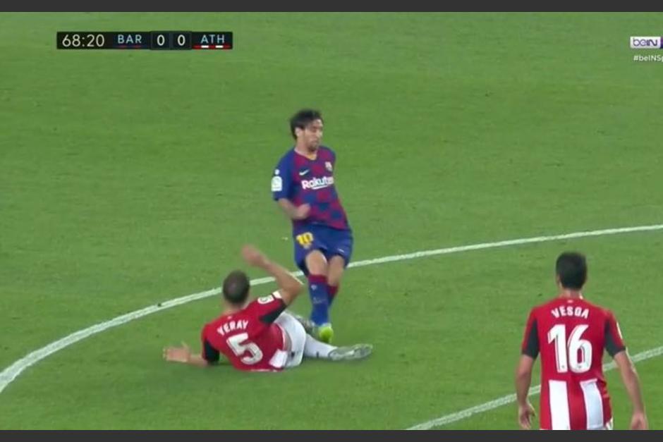 El argentino no tuvo un buen partido y sigue con la sequía goleadora en su segundo encuentro consecutivo. (Captura Video)