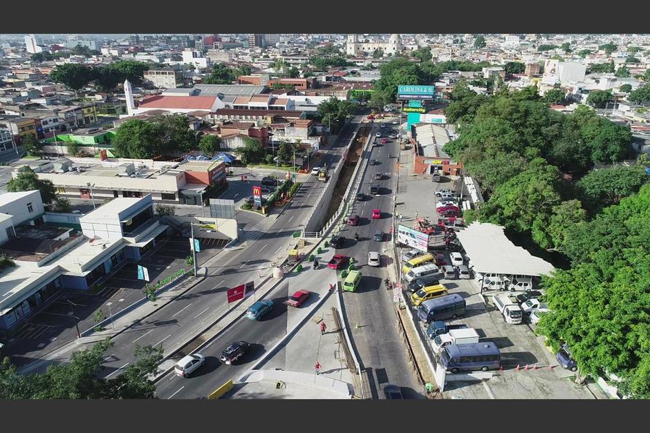 Este paso a desnivel retom&oacute; sus actividades a mediados de mayo. (Foto: Muni Guate)