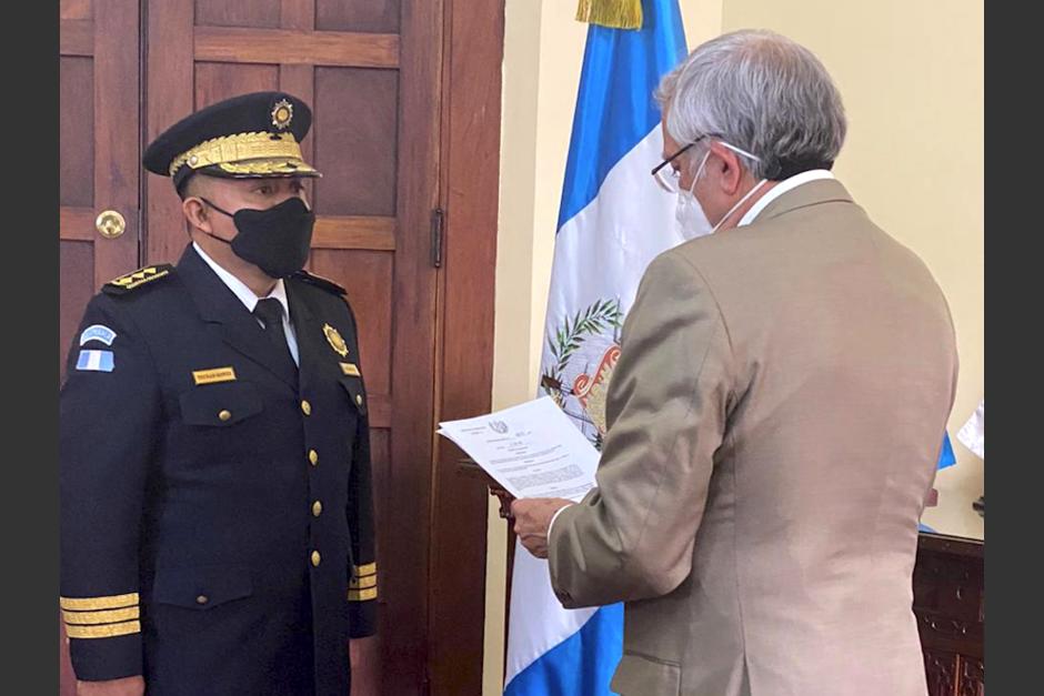 José Antonio Tzuban asume como nuevo director de la PNC. (Foto: Cortesía/Soy502)