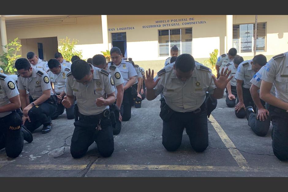 La Polic&iacute;a Nacional Civil (PNC) inici&oacute; labores este fin de semana en oraci&oacute;n. (Foto: PNC)&nbsp;