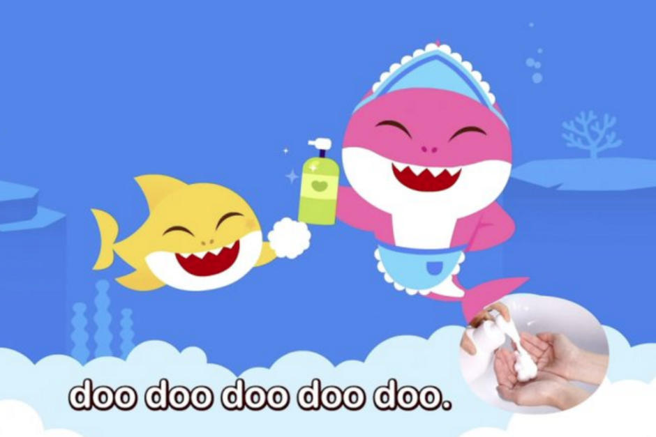Baby Shark cambi&oacute; su letra para prevenir el coronavirus. (Foto: Captura de pantalla)&nbsp;