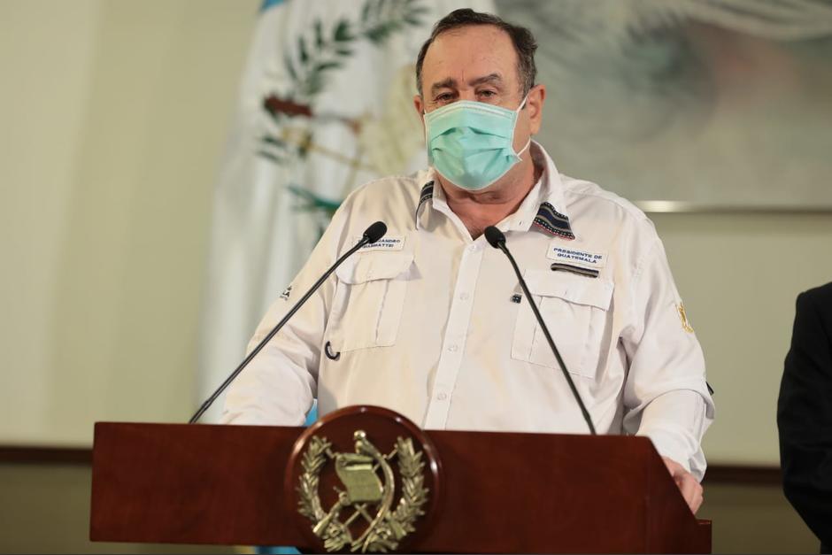 El presidente Alejandro Giammattei ofreció un nuevo mensaje a la nación. (Foto: SCSP)