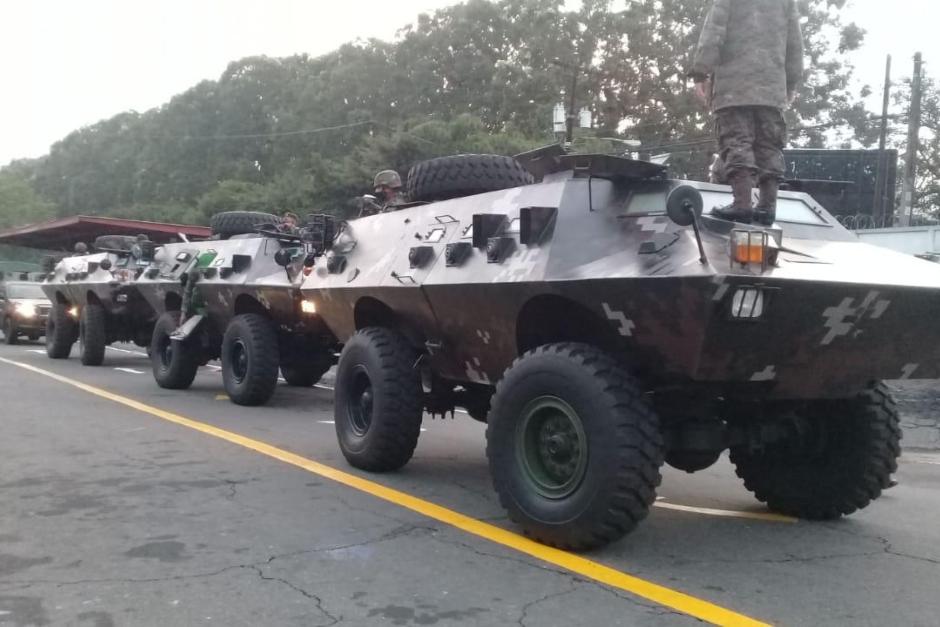 Tres vehículos militares blindados han sido vistos circular en diversos lugares. (Foto: Secretaría de Comunicación Social de la Presidencia)&nbsp;