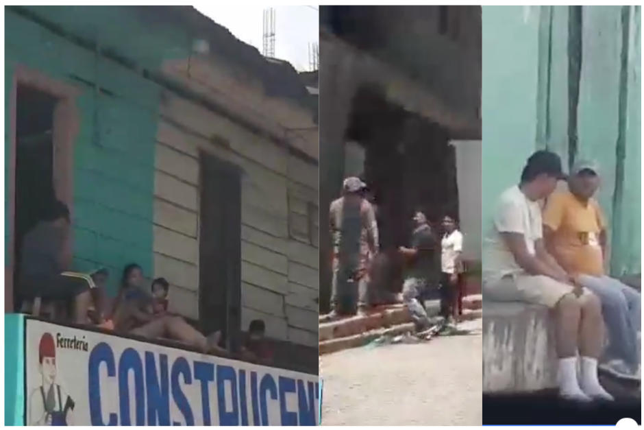 Malacatecos ignorando la normativa gubernamental. (Fotomontaje Erivan Campos/capturas de pantalla)