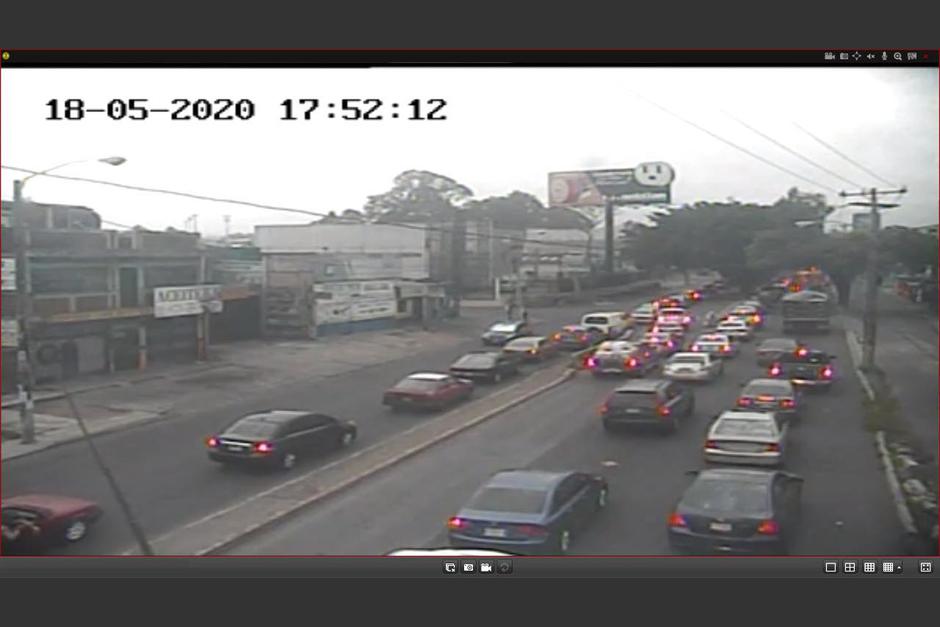 El congestionamiento vial persiste luego del toque de queda. (Foto: Municipalidad de Mixco)