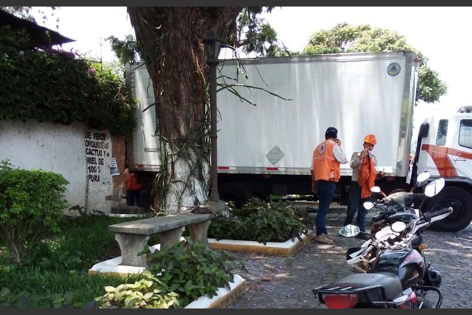 La Conred asegura que llevó los insumos al inmueble a solicitud de la Municipalidad de Magdalena Milpas Altas. (Foto: cortesía)